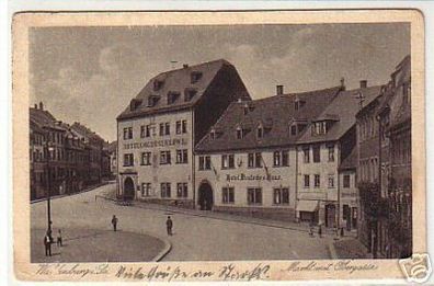 15176 Ak Waldenburg in Sa. Markt mit Obergasse 1929