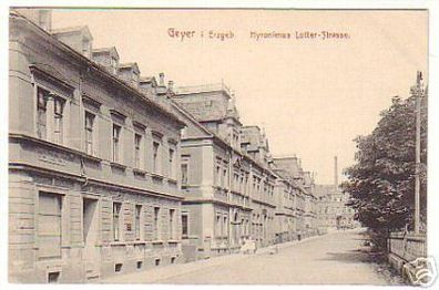 14129 Ak Geyer i.Erzg. Hyronimus Lotter Strasse um 1910