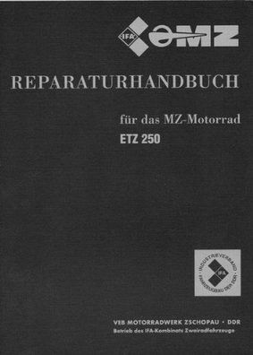 Reparaturhandbuch für MZ Motorrad ETZ 250, DDR Oldtimer, Ost Klassiker, Zweirad