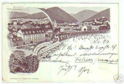 14300 Ak Lithographie Gruß aus Friedrichroda 1896