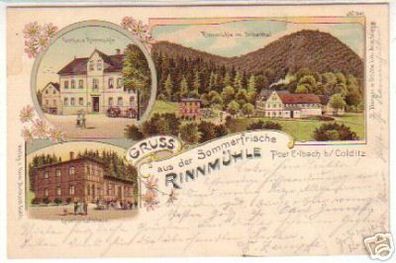 14123 Ak Lithographie Gruß aus der Rinnmühle 1900
