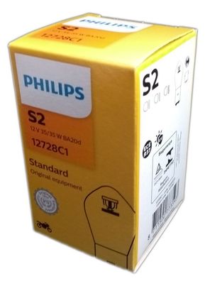 S2 Philips Standard Lampe Motorrad Motorroller Einzelpackung 12728C1