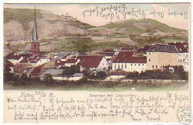 14891 Ak Kahla Panorama mit Leuchtenburg 1901