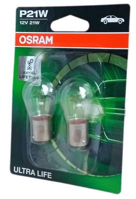 P21W OSRAM Ultra Life Extra Lifetime bis zu 4 fache Lebensdauer 2er 7506ULT-02B
