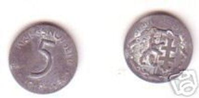 5 Pfennig Münzen Notgeld der Stadt Hersfeld 1919
