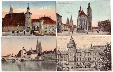 12350/4 Ak Regensburg Ortsansichten um 1910