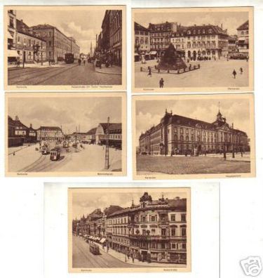 12002/5 Ak Karlsruhe Hauptpost usw. um 1930