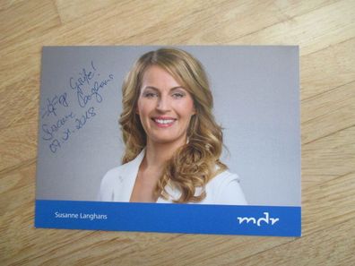 MDR Fernsehmoderatorin Susanne Langhans - handsigniertes Autogramm!!!