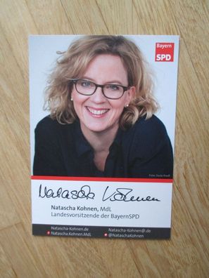 Bayern MdL SPD Landesvorsitzende Natascha Kohnen - handsigniertes Autogramm!!!