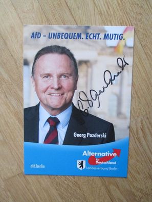 AfD Politiker Georg Pazderski - handsigniertes Autogramm!!!