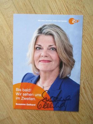 ZDF Fernsehmoderatorin Susanne Gelhard - handsigniertes Autogramm!!!