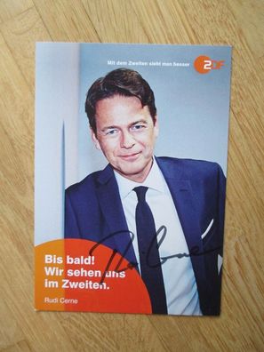 ZDF Aktenzeichen XY ungelöst Fernsehmoderator Rudi Cerne - handsigniertes Autogramm!!