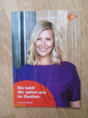 ZDF Fernsehmoderatorin Andrea Kiewel - handsigniertes Autogramm!!!