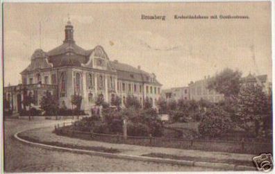 13312 Ak Bromberg Kreisständehaus mit Goethestraße 1912