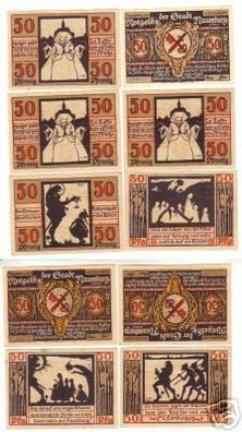 10 Banknoten Notgeld Stadt Naumburg 1921