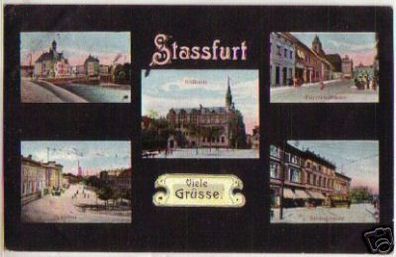 13302 Mehrbild-Ak Stassfurt Fürstenstr. usw. 1911