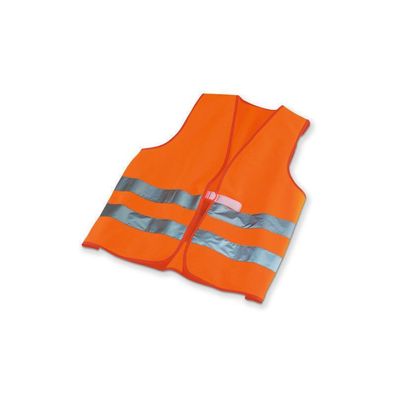 Warnweste (orange), aus Polyester & mit Klettverschluss DIN EN 471, Größe L