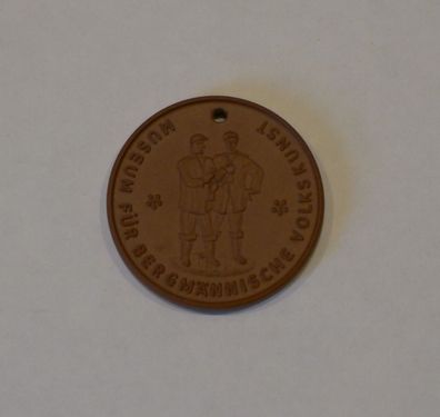 Porzellan Medaille 500 Jahre Stadtrecht Bergstadt Schneeberg 1981 , Meissen DDR