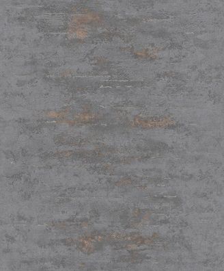 Vliestapete Uni Beton Stein Optik dunkel grau bronze