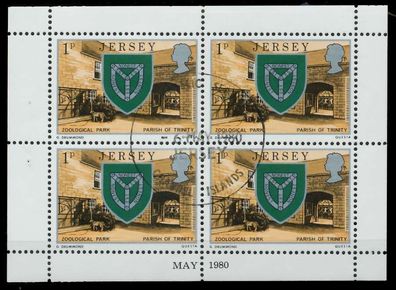 JERSEY Heftchenblatt Nr HB 0-21 MAY80 zentrisch gestempelt H X7F4D0A