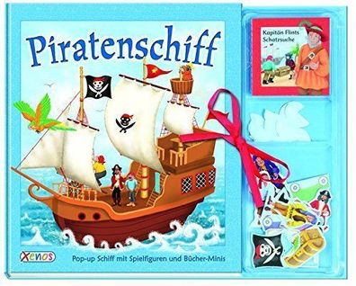 Pop-Up Buch Piratenschiff + Spielfiguren + Bücher-Minis NEU