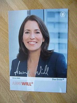 Fernsehmoderatorin Anne Will - handsigniertes Autogramm!!!