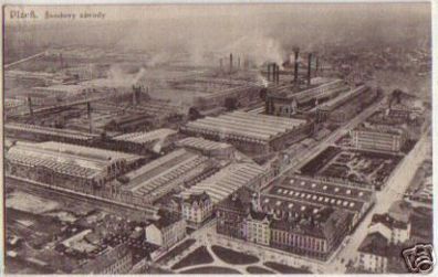 09544 Ak Pilsen Plzen Fabrikanlagen Luftaufnahme 1929