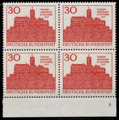 BRD 1967 Nr 544 postfrisch Viererblock Formnummer 4 X7F8E62