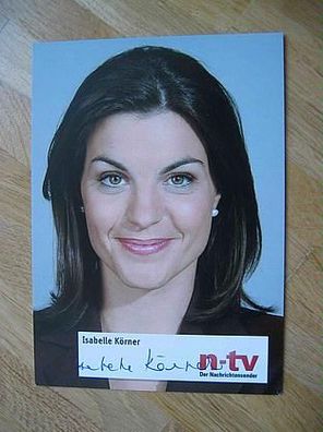 n-tv Fernsehmoderatorin Isabelle Körner - handsigniertes Autogramm!!!