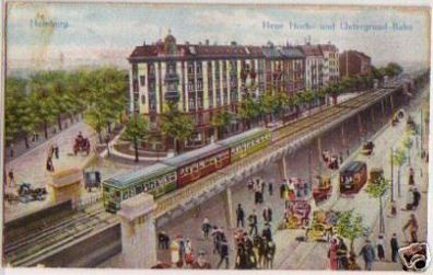 15823 Ak Hamburg Hoch- und Untergrund Bahn 1914