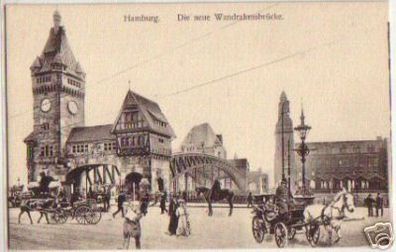 15839 Ak Hamburg die neue Wandrahmsbrücke um 1920