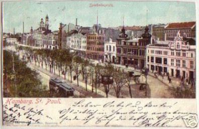 15837 Ak Hamburg St.Pauli Spielbudenplatz 1901