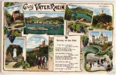 15559 Mehrbild Ak Gruß vom Vater Rhein um 1920