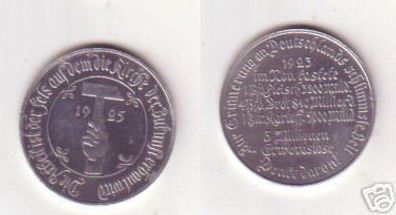 seltene Medaille Erinnerung an die Inflationszeit 1923