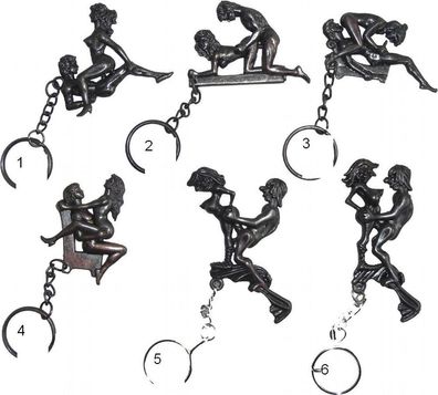 Schlüsselanhänger Anhänger mit 6 verschiedenen beweglichen Motiven