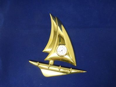 Kleiderhaken Segelschiff mit Uhr