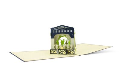 3D Klappkarte Theater Geschenk Glückwunschkarte Grußkarte PopUp Karte Theater