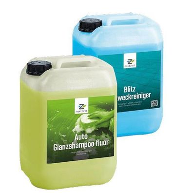 Nextzett (ehem. Einszett) Auto-Glanzshampoo fluor + Blitz-Reiniger je 1x10L