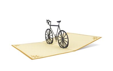 3D Klappkarte Fahrrad Glückwunschkarte Urlaub Fahrradtour Grußkarte Sport