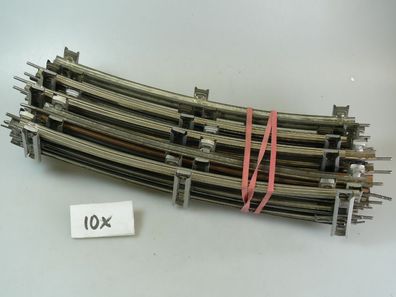 märklin SPUR 0: 10x GLEIS Gebogen (ca.32cm), A 0 / / 20er/30er Jahre