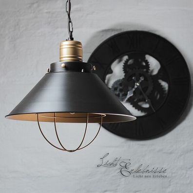 Vintage Hängeleuchte inkl. 12W LED in Kupfer Ø34cm Decke Lampe