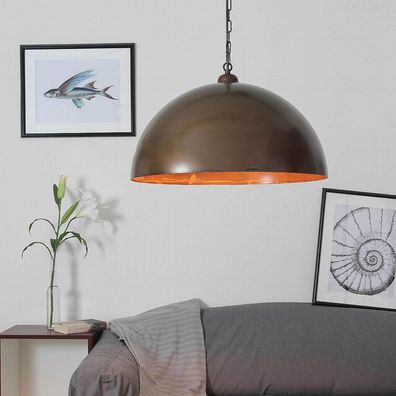 Vintage Hängeleuchte AntikBraun inkl. heller 12W LED Ø50cm Pendelleuchte Küche