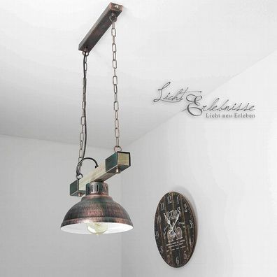 Vintage Hängeleuchte in Kupfer inkl. 12W LED Pendellampe Decke Hängelampe Lampe