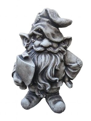 Gartenfigur Troll Zwerg Steinfiguren Garten Figur Wicht Gnom Deko Teichfigur