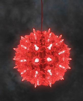 Konstsmide LED Lichterball Lichterkugel Leuchtball Kugel Funkel Deko Ball rot