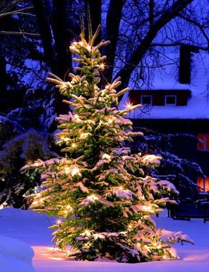 10tlg. Christ Maxx Solar LED Lichterkette für Außen Baumschmuck Weihnachten