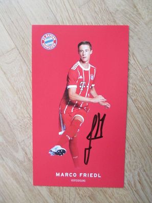 FC Bayern München Saison 17/18 Marco Friedl - handsigniertes Autogramm!!!