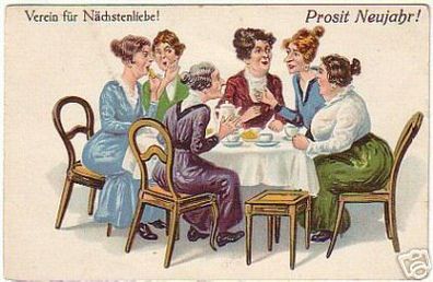 16079 Humor Ak Verein für Nächstenliebe! um 1920