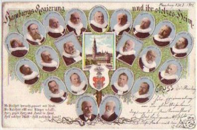 10311 Ak Hamburgs Regierung und ihr stolzes Heim 1901