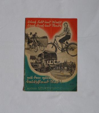Katalog August Stukenbrok Einbeck 1938, Fahrrad Oldtimer, Gewehr, Pistole, Spielzeug